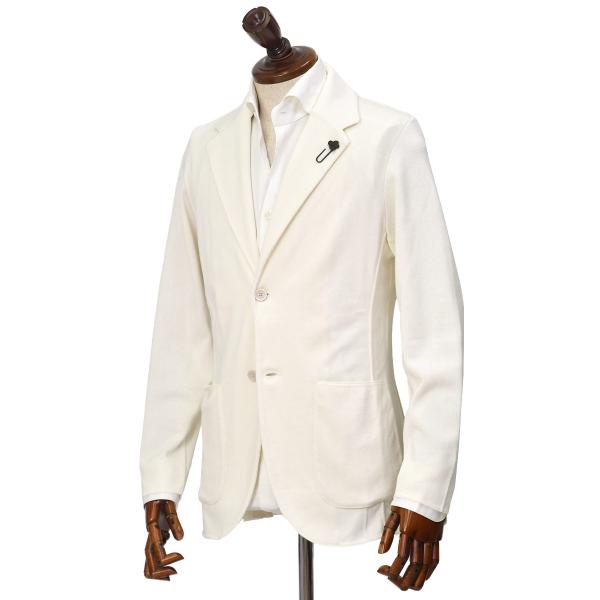 LARDINI【ラルディーニ】ニットジャケット LJM56 ES64000 100 コットン ホワイ...