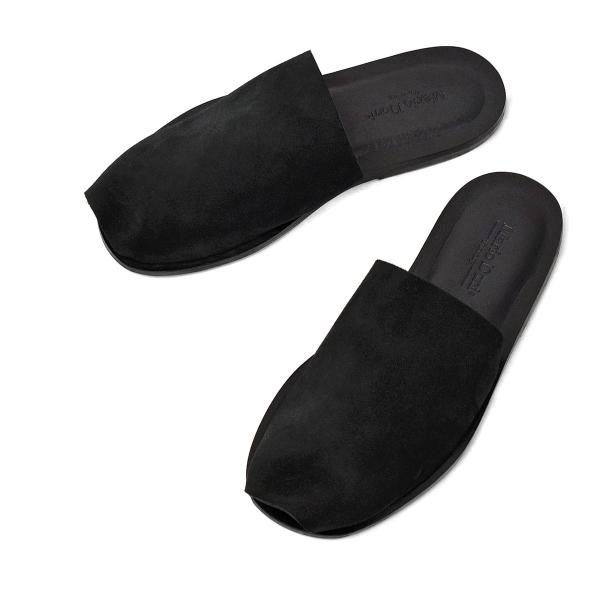 Mario Doni【マリオ ドーニ】スエード オープントウミュール Bucine ブラック