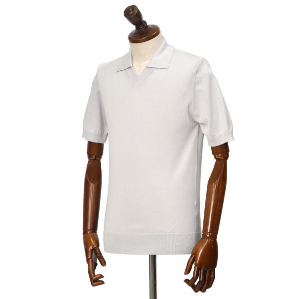 MORGANO【モルガーノ】Vネックスキッパーポロ 25EM3351058 CC06 57 オイスタ...