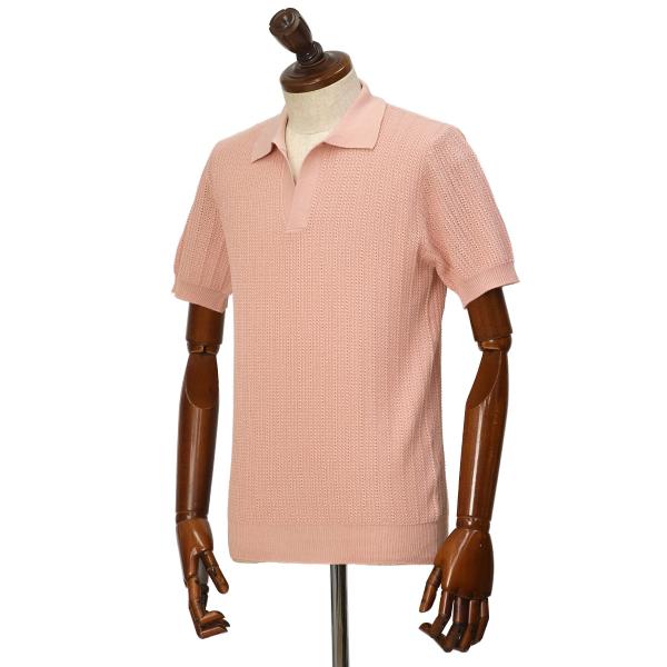 MORGANO【モルガーノ】スキッパーポロ 25EM3071412 CC04 6757 ローズピンク