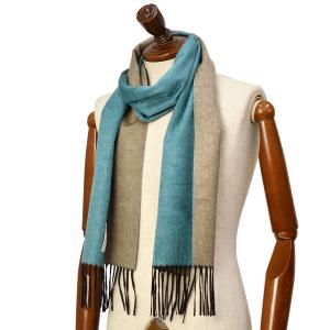 【PIACENZA(ピアツェンツァ)】 シルクカシミヤバイカラーマフラー PIACENZA マフラー PIACENZA(ピアツェンツァ) シルク/カシミヤ