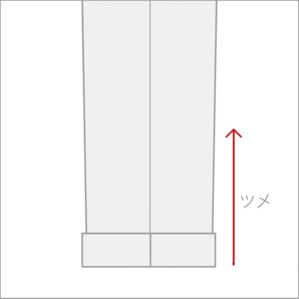 【早得対象商品用】パンツ裾上げ ダブル仕上げ