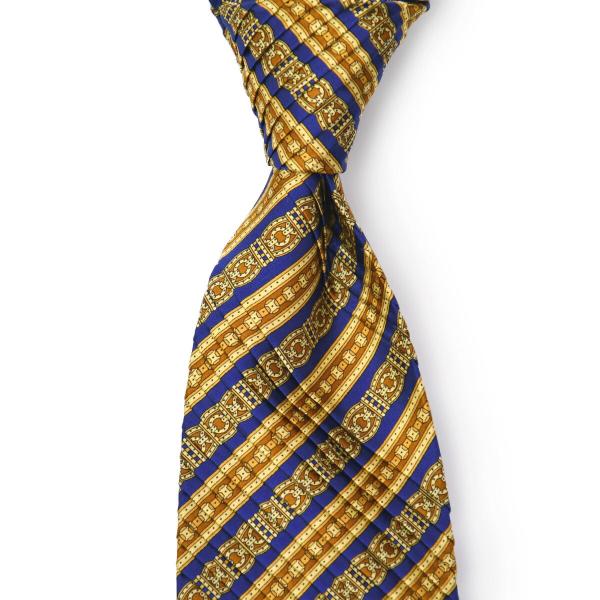 STEFANO RICCI【ステファノリッチ】35201 008 プリーツネクタイ シルク ストライ...