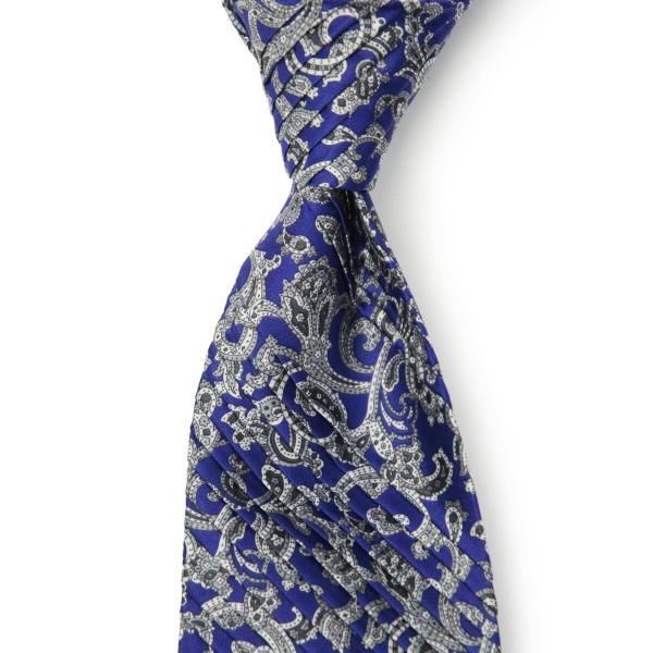 STEFANO RICCI【ステファノリッチ】33020 005 プリーツネクタイ シルク ペイズリ...