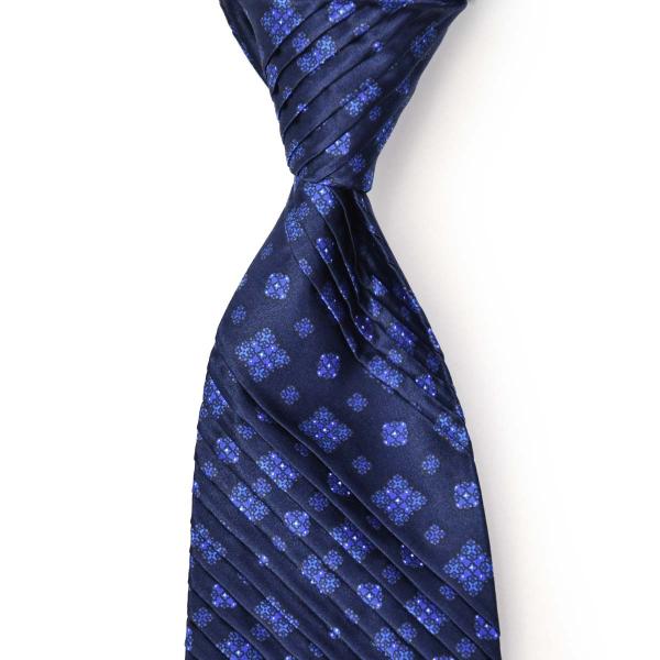 STEFANO RICCI【ステファノリッチ】37040 004 プリーツネクタイ シルク 小紋 ネ...