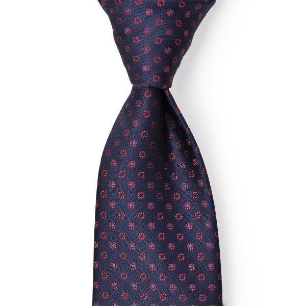 STEFANO RICCI【ステファノリッチ】40009 001 ネクタイ シルク 小紋 ネイビー×...