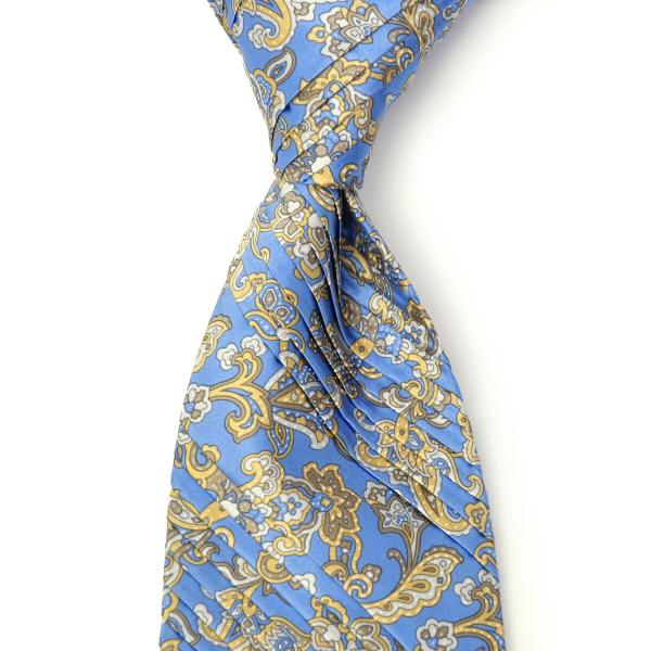 STEFANO RICCI【ステファノリッチ】35009 007 プリーツネクタイ シルク ペイズリ...