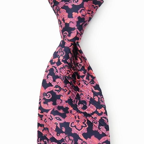 STEFANO RICCI【ステファノリッチ】35009 004 プリーツネクタイ シルク ペイズリ...