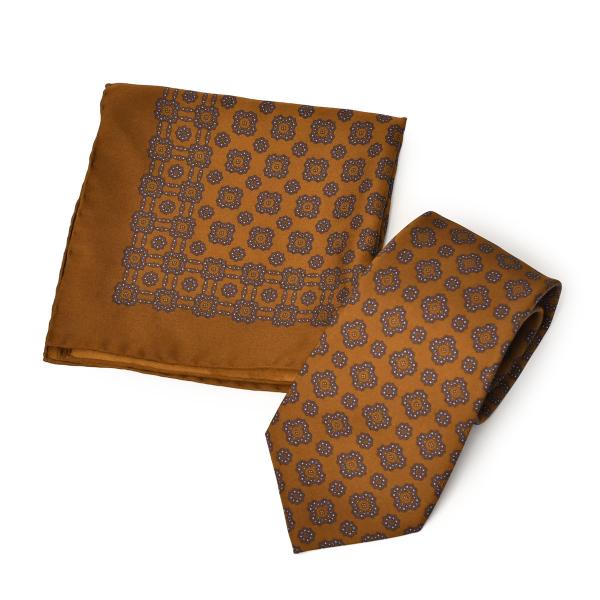 STEFANO RICCI【ステファノリッチ】41101 009 ネクタイ チーフ シルク 小紋 総...