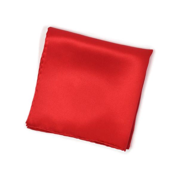 STEFANO RICCI【ステファノリッチ】UNIR 114 チーフ シルク ソリッド レッド