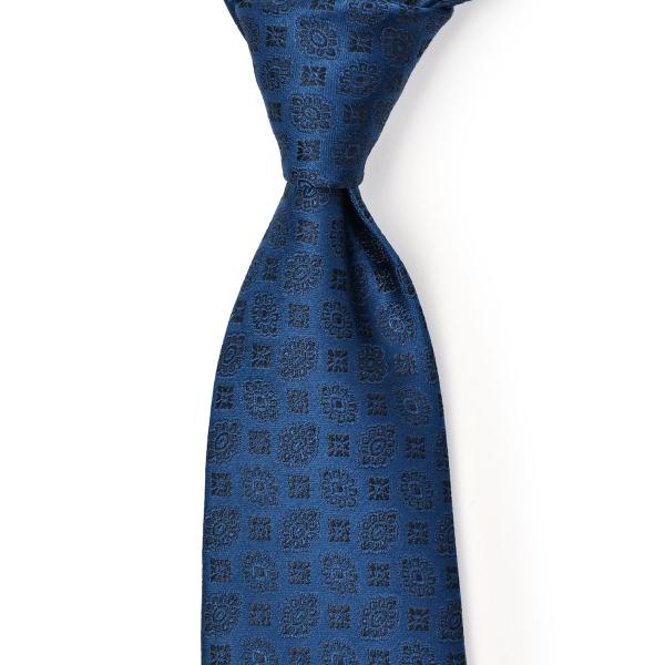 STEFANO RICCI【ステファノリッチ】46112 004 ネクタイ 花柄 小紋 ネイビー×ブ...