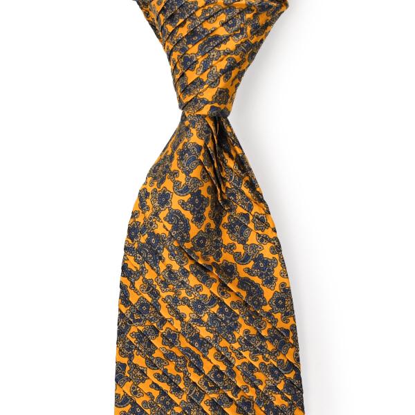 STEFANO RICCI【ステファノリッチ】33019 016 プリーツネクタイ シルク ペイズリ...