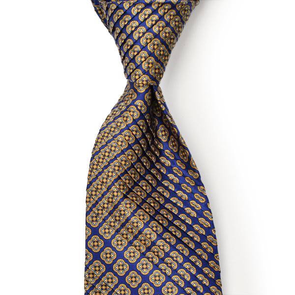 STEFANO RICCI【ステファノリッチ】37025 001 プリーツネクタイ シルク 小紋 イ...