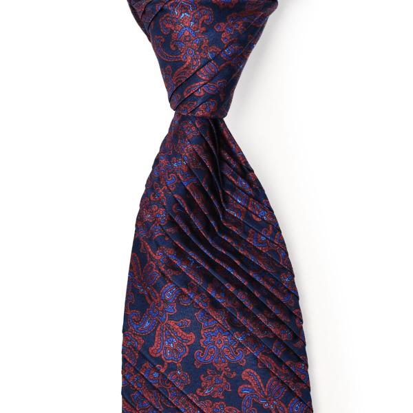 STEFANO RICCI【ステファノリッチ】37001 006 プリーツネクタイ シルク ペイズリ...