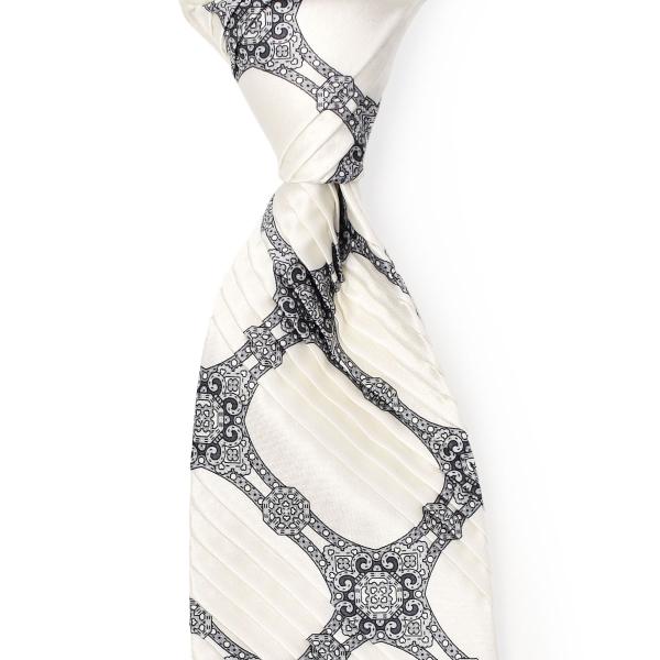 STEFANO RICCI【ステファノリッチ】35200 002 プリーツネクタイ シルク 総柄 ホ...