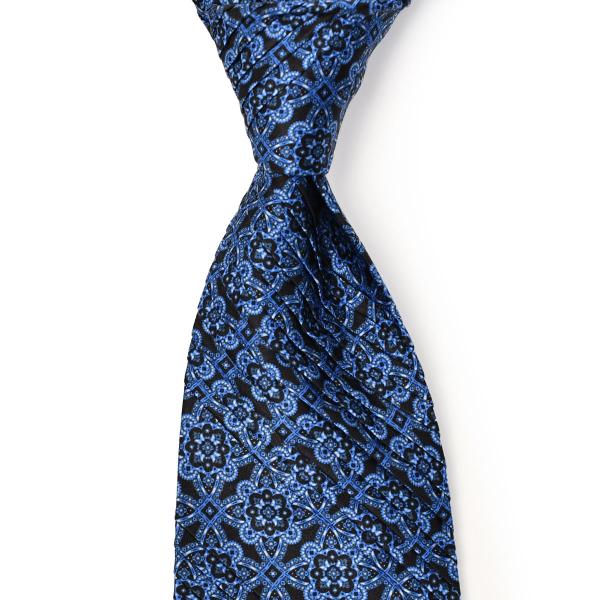 STEFANO RICCI【ステファノリッチ】45005 001 プリーツネクタイ シルク 総柄 ブ...