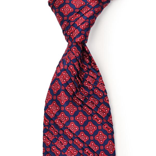 STEFANO RICCI【ステファノリッチ】37007 001 プリーツネクタイ シルク 小紋 レ...