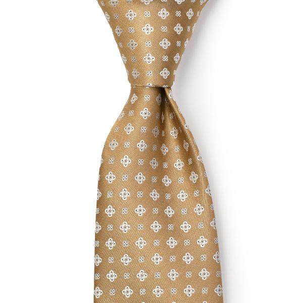 STEFANO RICCI【ステファノリッチ】52000 007 ネクタイ シルク 小紋 ベージュ