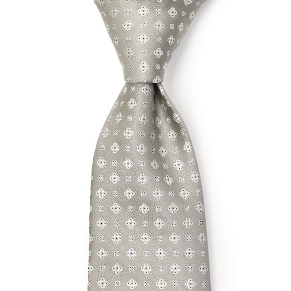 STEFANO RICCI【ステファノリッチ】52000 008 ネクタイ シルク 小紋 シルバー