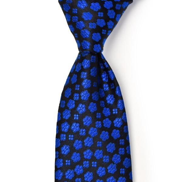 STEFANO RICCI【ステファノリッチ】52024 005 ネクタイ シルク 花柄小紋 ネイビ...