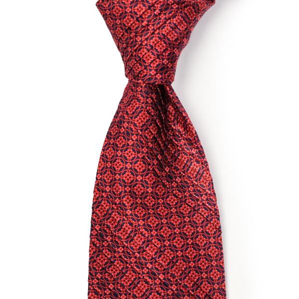 STEFANO RICCI【ステファノリッチ】37047 003 プリーツネクタイ シルク 小紋 レ...