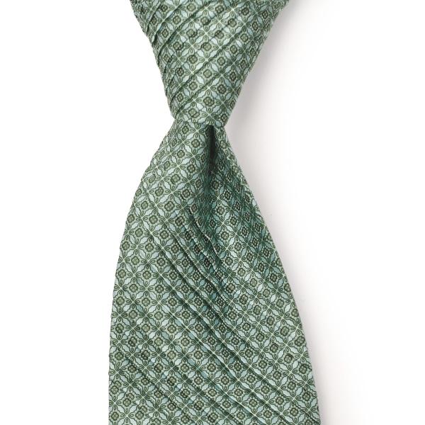 STEFANO RICCI【ステファノリッチ】43027 002 プリーツネクタイ シルク 小紋 ペ...