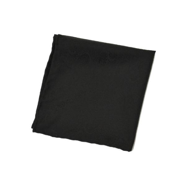 STEFANO RICCI【ステファノリッチ】O511 008 チーフ シルク ペイズリー ブラック