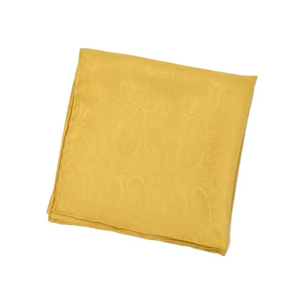 STEFANO RICCI【ステファノリッチ】chief 230 チーフ シルク ペイズリー イエロ...