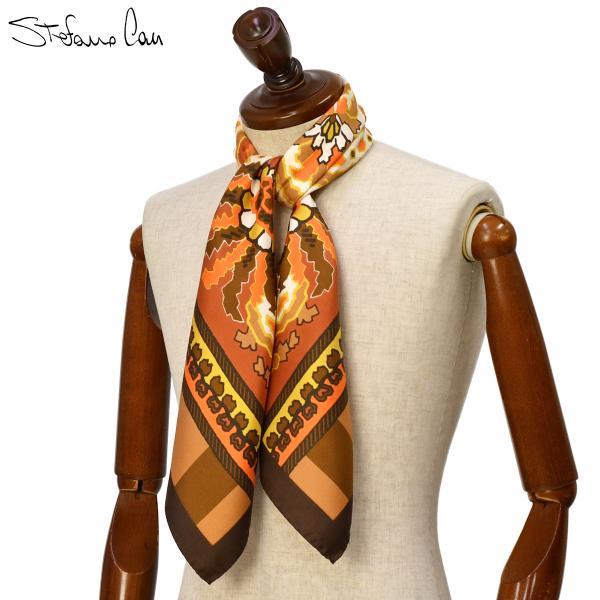 Stefano Cau【ステファノ カウ】大判スカーフ BANDANA S3114 シルク エスニッ...