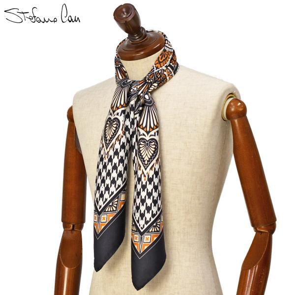 Stefano Cau【ステファノ カウ】大判スカーフ BANDANA S3148 シルク ダマスク...