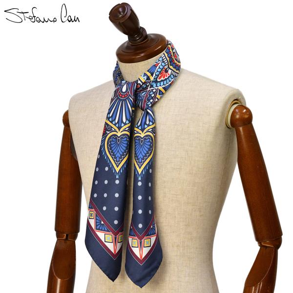 Stefano Cau【ステファノ カウ】大判スカーフ BANDANA S4194 シルク ドットペ...