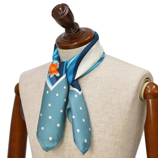 Stefano Cau【ステファノ カウ】スカーフ 14MOMI S3611 シルク ドット ライト...