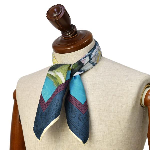 Spacca Neapolis【スパッカネアポリス】スカーフ/ネッカチーフ OYSTER シルク プ...