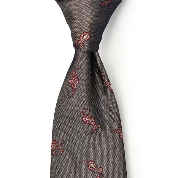 TIEYOURTIE【タイユアタイ】ネクタイ 103154 01 セッテピエゲ シルク ペイズリー ...