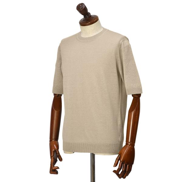 ZANONE【ザノーネ】半袖クルーネックニット 810184 Z1353 Z0803 リネン コット...