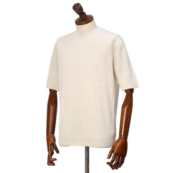 ZANONE【ザノーネ】半袖クルーネックニット 810184 Z1353 Z0913 リネン コット...