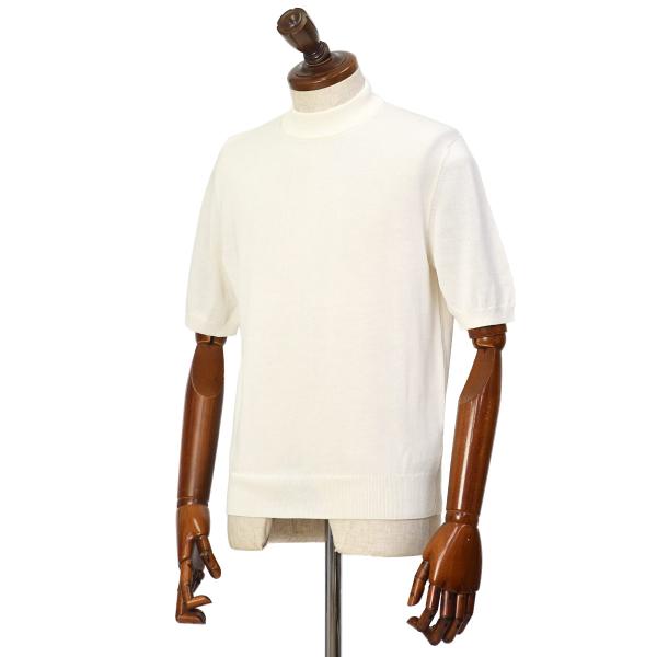 ZANONE【ザノーネ】半袖モックネック 810118 ZY318 Z3372 コットン ホワイト