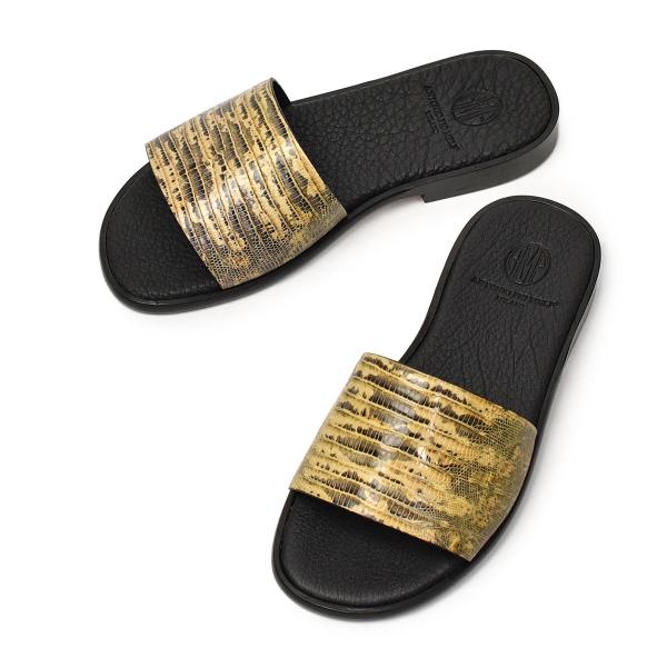 ANTONIO PIO MELE【アントニオピオメーレ】OMAR レザーサンダル LIZARD リザ...