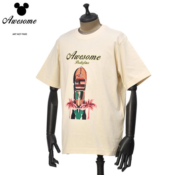 AWESOME【オーサム】リラックスシルエットプリントTシャツ MIAMI 25SS0032 NAT...