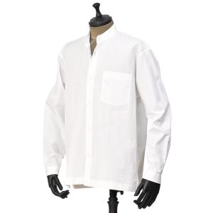 Bagutta【バグッタ】バンドカラーシャツ UENO GL 12644 001 コットン ホワイト｜cinqueunaltro