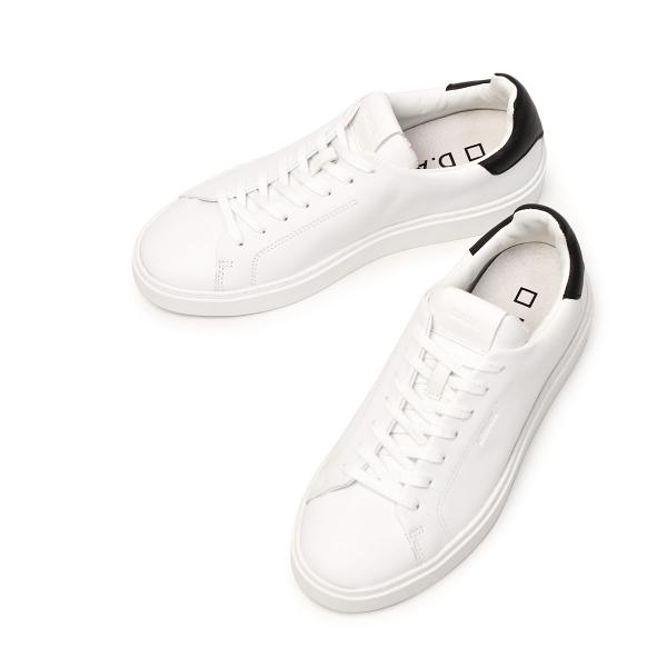 D.A.T.E.【デイト】スニーカー LEVANTE CALF WHITE BLACK スムースレザ...