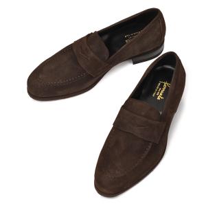 サイズUK7 ISEO ビブラムソール ブラウン スウェード ローファー FERRANTE - 【ISEO/ラバーソール】スエード コインローファー