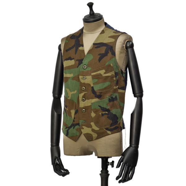FORTELA【フォルテラ】シングルベスト RYAN CAMOUFLAGE GREEN コットン カ...