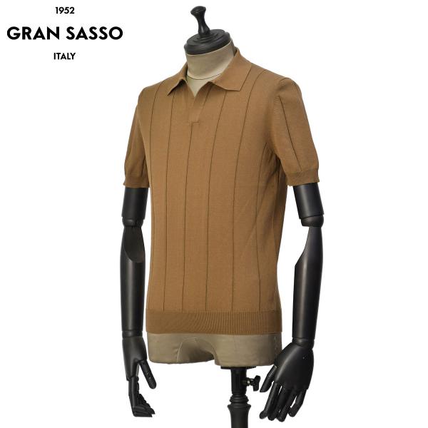 【18日 20時〜 P5倍】GRAN SASSO【グランサッソ】スキッパーニットポロシャツ 5719...