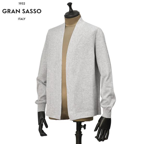 【18日 20時〜 P5倍】GRAN SASSO【グランサッソ】ボタンレスカーディガン 57185 ...
