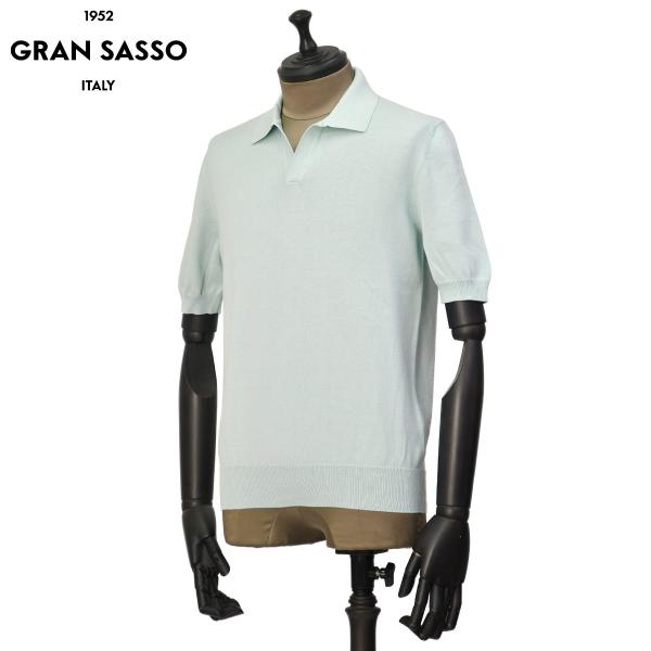 【18日 20時〜 P5倍】GRAN SASSO【グランサッソ】スキッパーニットポロ 57186 6...