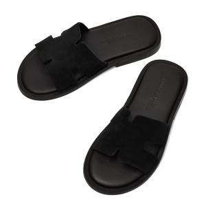 【SUMMER SALE】MAURO de BARI【マウロ・デ・バーリ】サンダル 6029 NERO スエードレザー Hカット ブラック