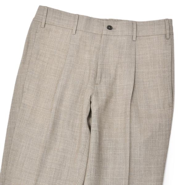 SANTANIELLO【サンタニエッロ】1プリーツパンツ  IRNO E3323 10 ウール リネ...