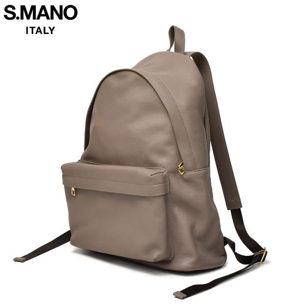 S.MANO【エス マーノ】バックパック DAY PACK SMN008 キップレザー トープ