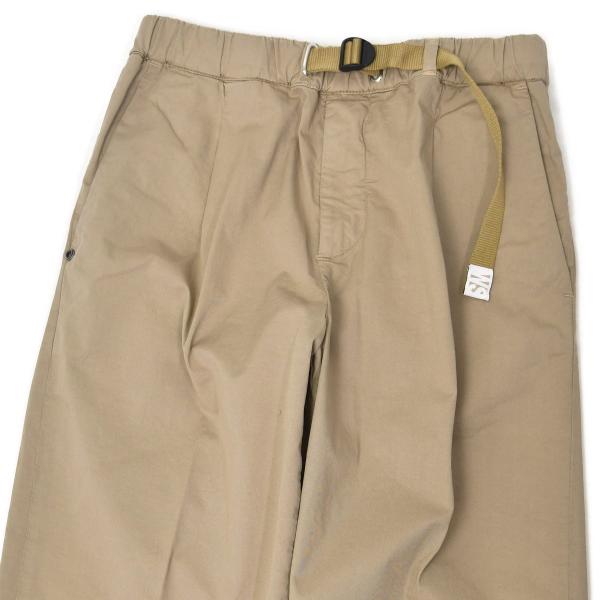 White Sand【ホワイトサンド】イージー1プリーツパンツ SU67 83 44 コットン スト...